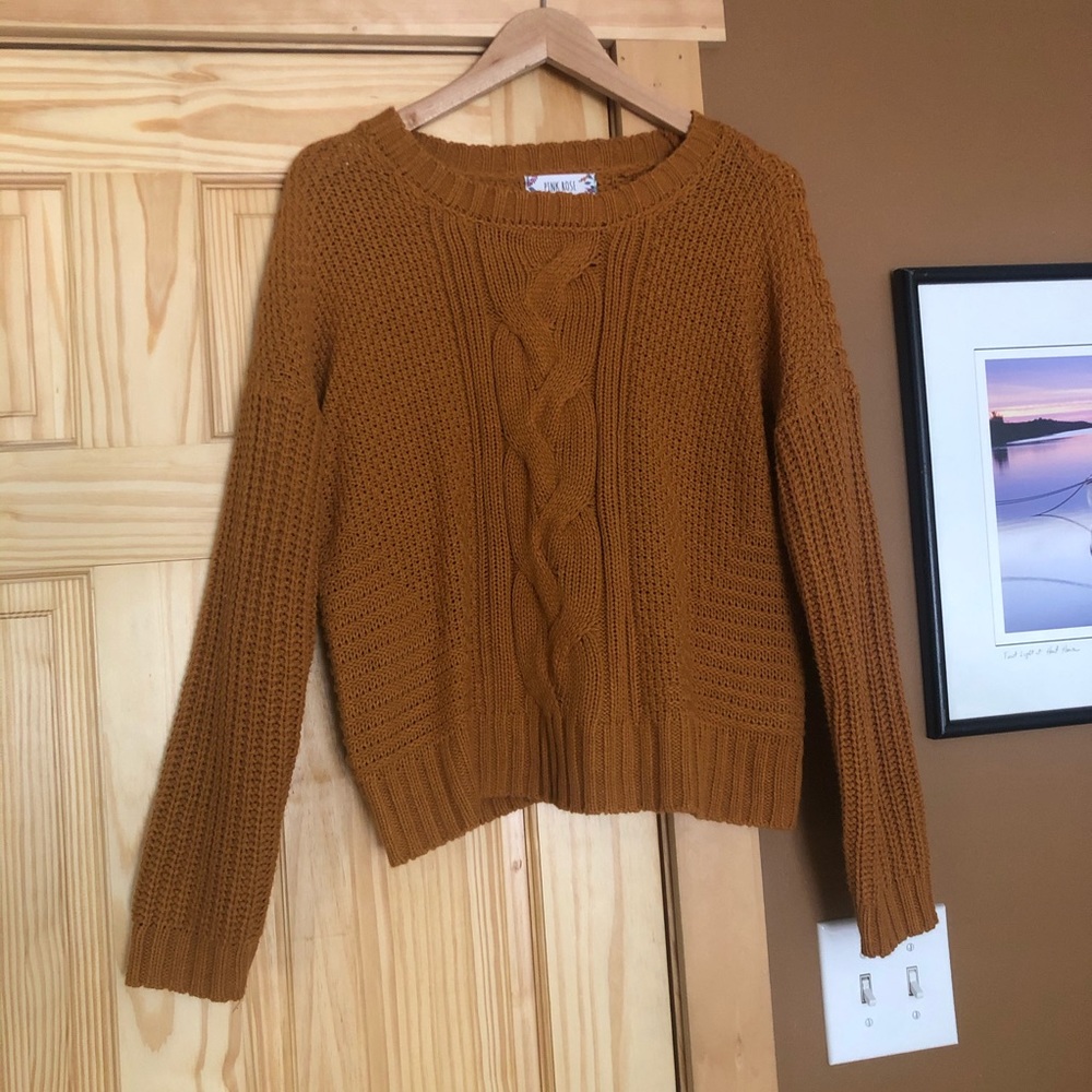 Burnt orange fall sweater